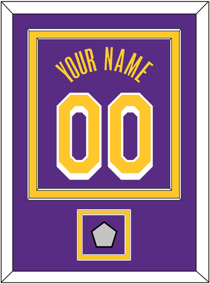 Los Angeles Name & Number With Champions Patch - Purple Statement - Signature Tier 2