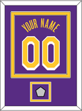 Los Angeles Name & Number With Champions Patch - Purple Statement - Double Mat 2