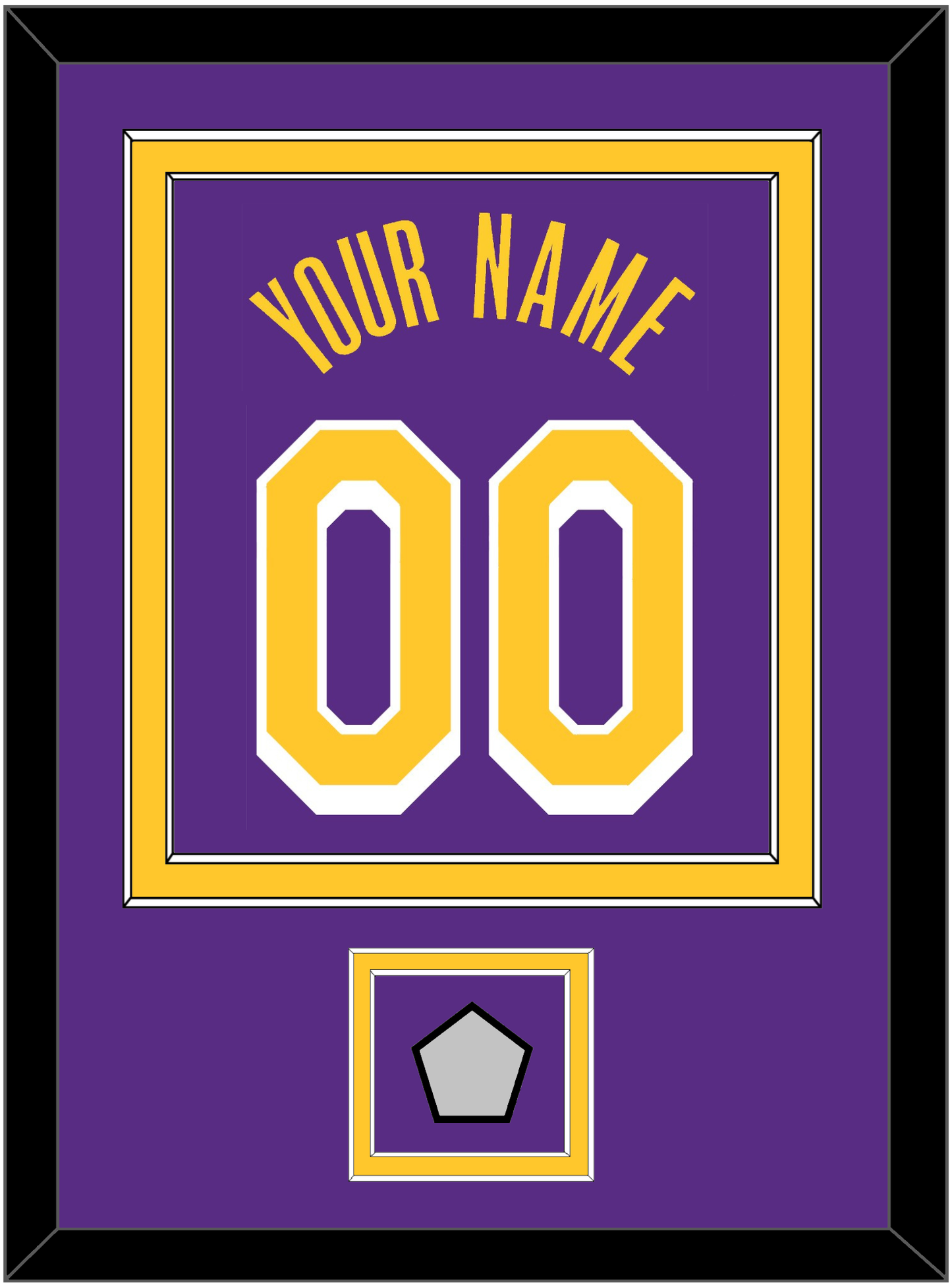 Los Angeles Name & Number With Champions Patch - Purple Statement - Signature Tier 2