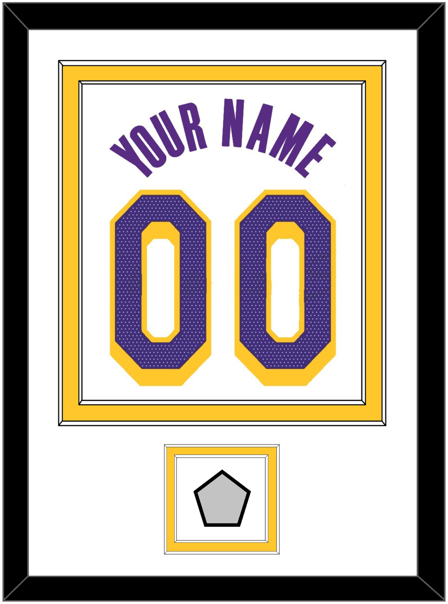 Los Angeles Name & Number With Finals Patch - White Association - Signature Tier 2