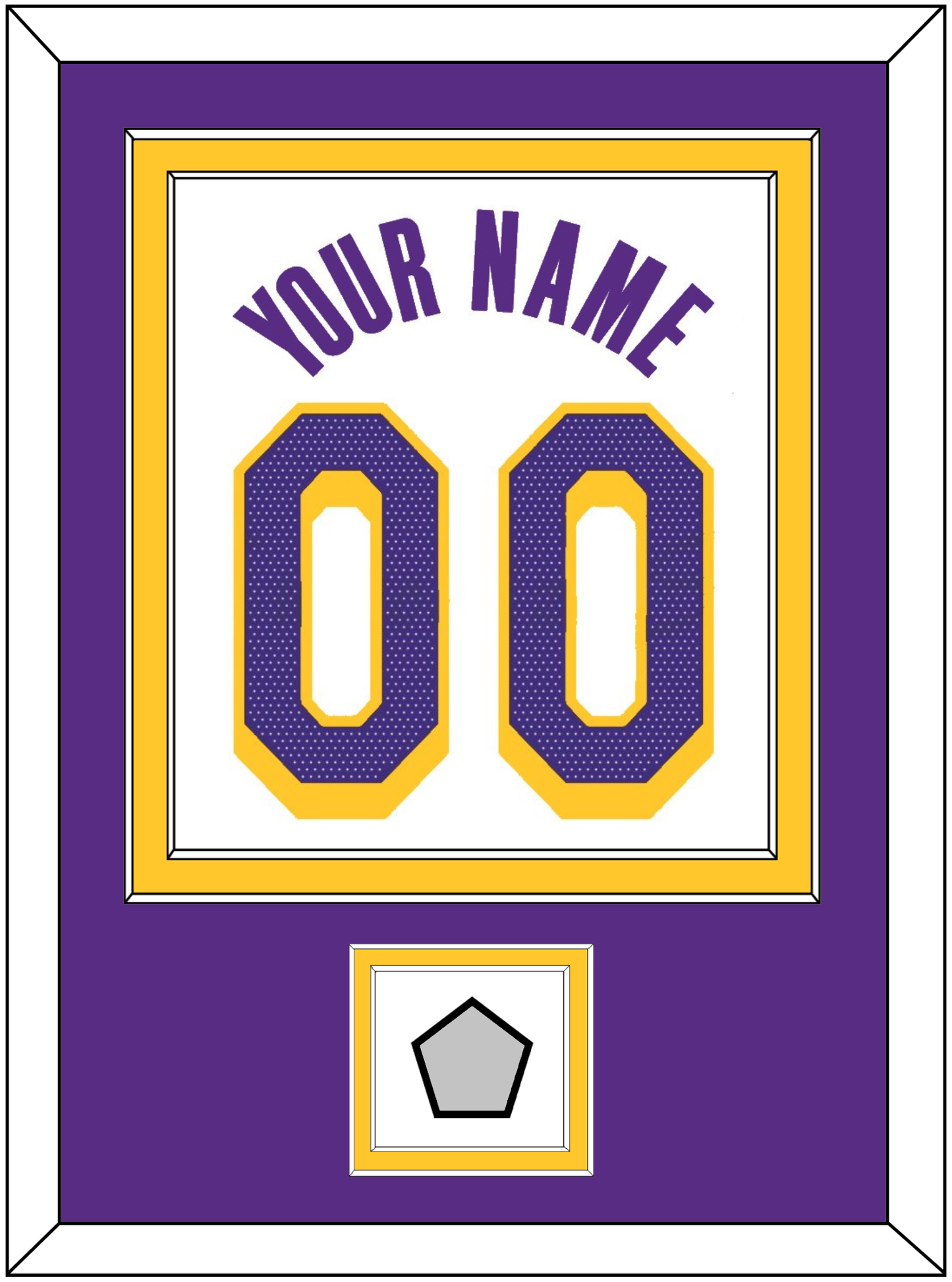 Los Angeles Name & Number With Finals Patch - White Association - Signature Tier 3