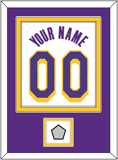 Los Angeles Name & Number With Finals Patch - White Association - Signature Tier 3