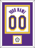 Los Angeles Name & Number With Trophy Patch - White Association - Double Mat 3