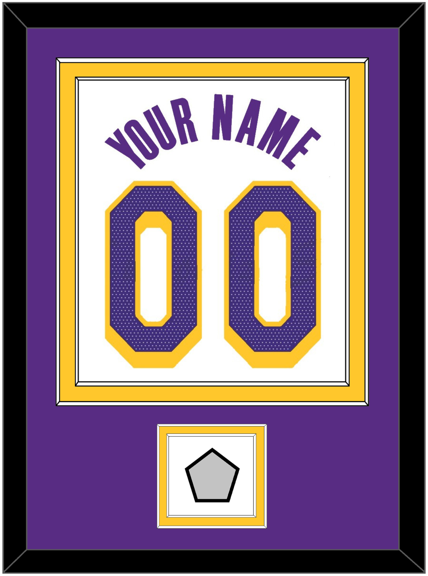 Los Angeles Name & Number With Champions Patch - White Association - Signature Tier 3
