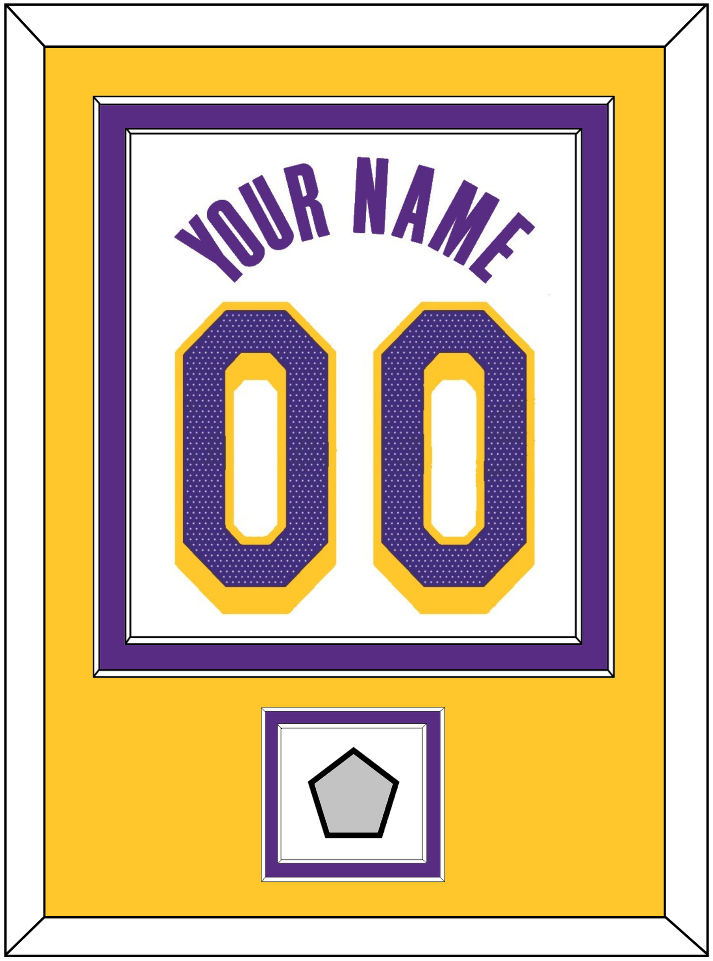 Los Angeles Name & Number With Champions Patch - White Association - Signature Tier 4