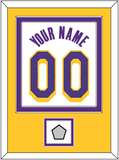 Los Angeles Name & Number With Trophy Patch - White Association - Double Mat 4