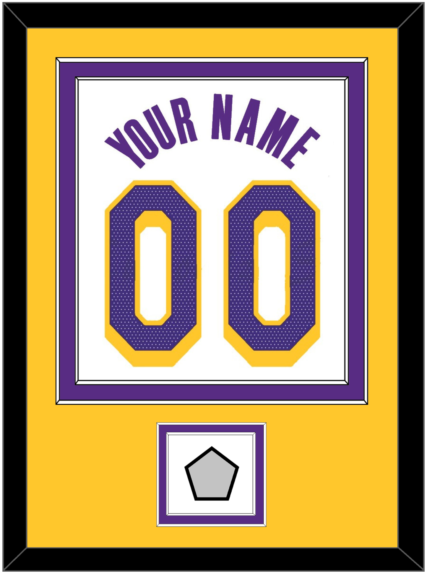 Los Angeles Name & Number With Finals Patch - White Association - Signature Tier 4