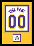Los Angeles Name & Number With Trophy Patch - White Association - Double Mat 4