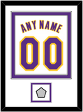 Los Angeles Name & Number With Champions Patch - Alternate White (2002-2018) - Double Mat 1
