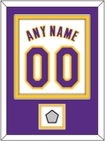 Los Angeles Name & Number With Trophy Patch - Alternate White (2002-2018) - Double Mat 3
