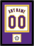 Los Angeles Name & Number With Trophy Patch - Alternate White (2002-2018) - Double Mat 3