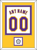 Los Angeles Name & Number With Champions Patch - Alternate White (2002-2018) - Double Mat 4