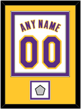 Los Angeles Name & Number With Finals Patch - Alternate White (2002-2018) - Double Mat 4