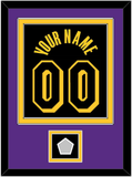 Los Angeles Name & Number With Champions Patch - Black Mamba (2017-2018, 2020) - Double Mat 4