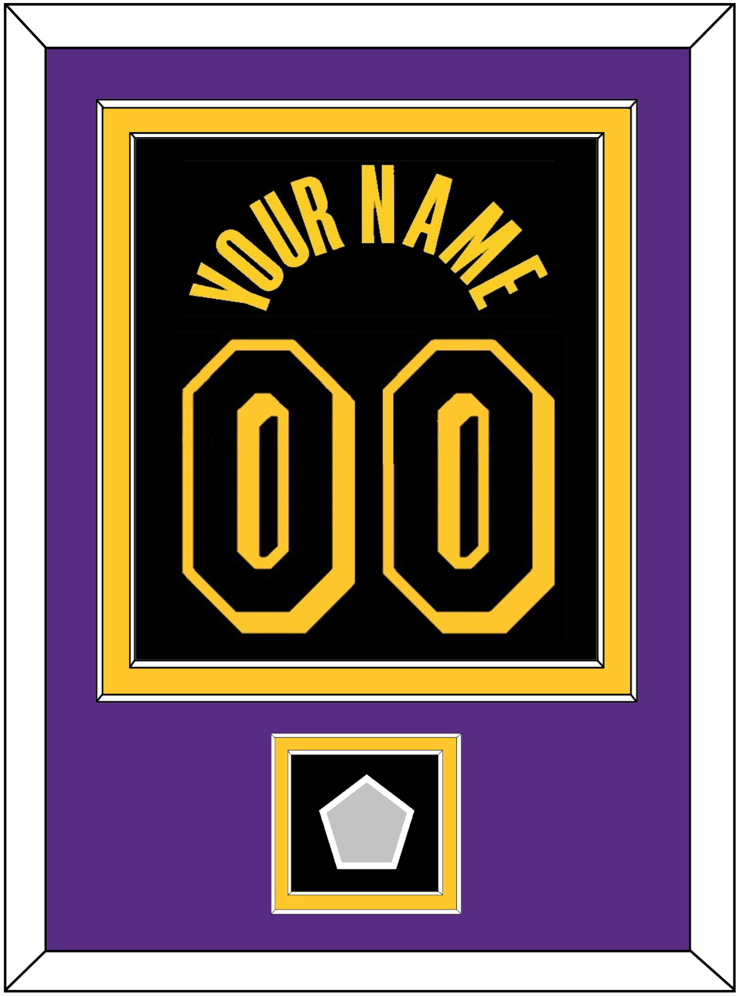 Los Angeles Name & Number With Champions Patch - Black Mamba (2017-2018, 2020) - Signature Tier 4