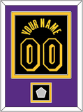 Los Angeles Name & Number With Finals Patch - Black Mamba (2017-2018, 2020) - Double Mat 4