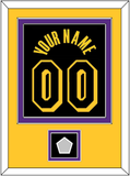 Los Angeles Name & Number With Finals Patch - Black Mamba (2017-2018, 2020) - Double Mat 5