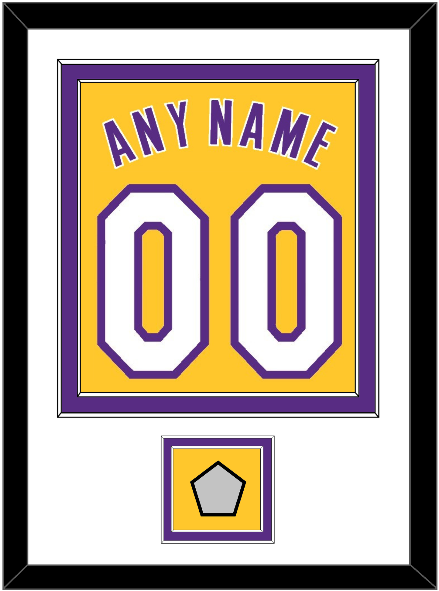 Los Angeles Name & Number With Trophy Patch - Home Yellow (1999-2018) - Signature Tier 1
