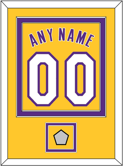 Los Angeles Name & Number With Finals Patch - Home Yellow (1999-2018) - Signature Tier 2