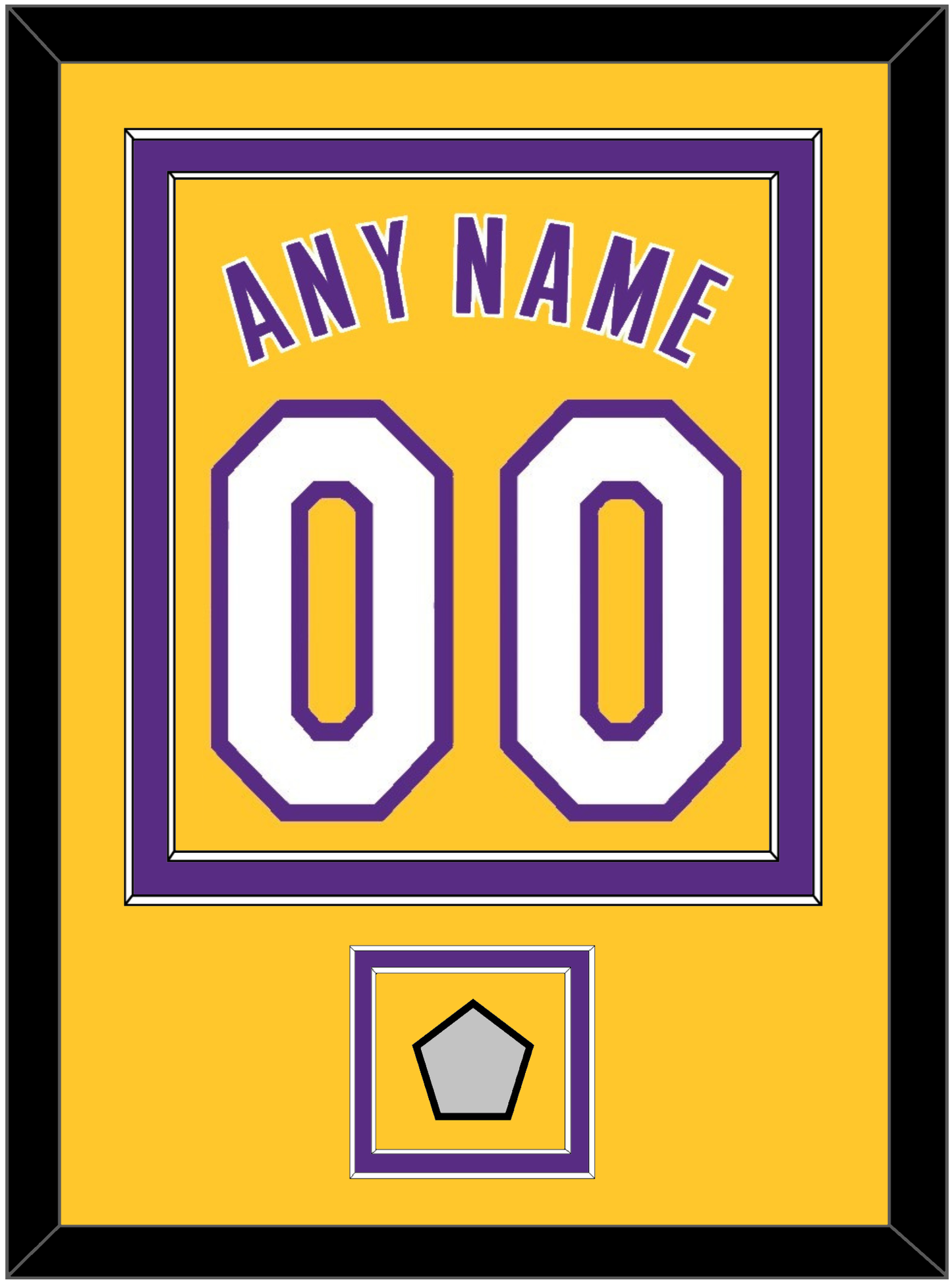 Los Angeles Name & Number With Finals Patch - Home Yellow (1999-2018) - Signature Tier 2