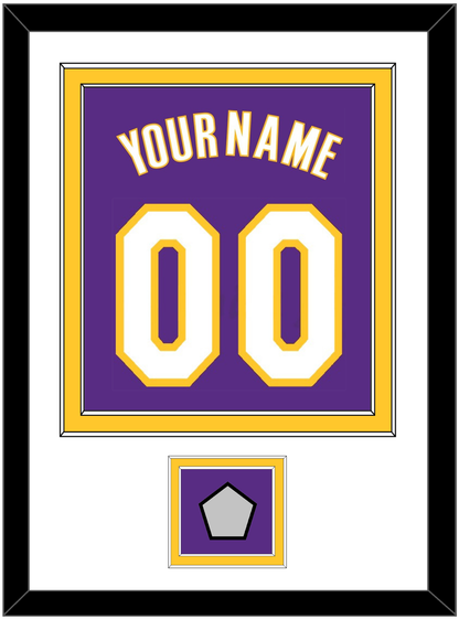 Los Angeles Name & Number With Trophy Patch - Road Purple (1999-2004) - Signature Tier 1