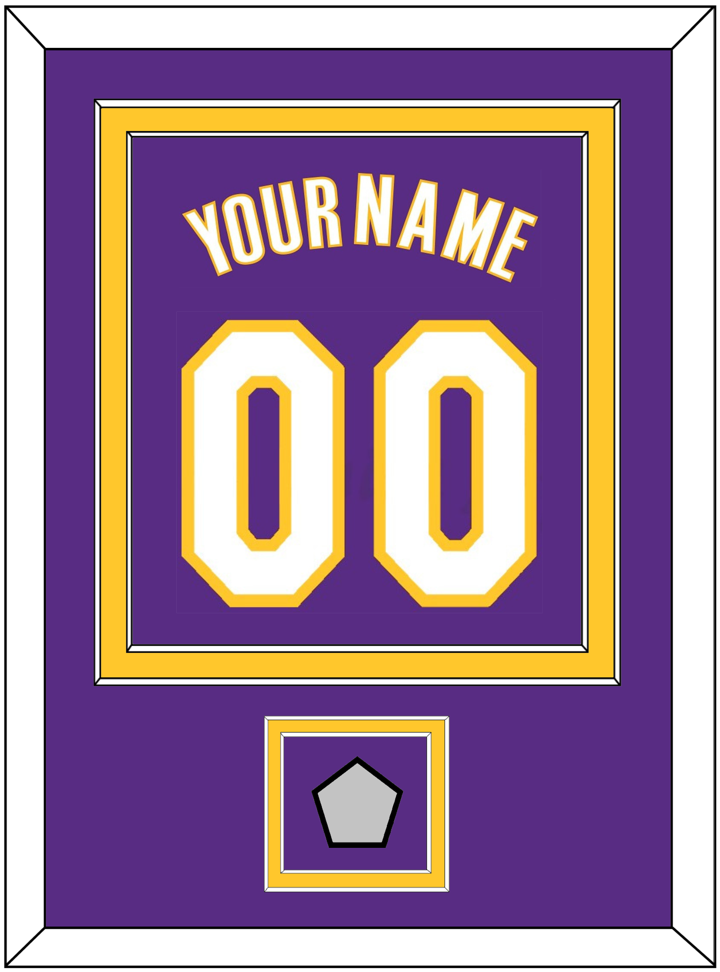 Los Angeles Name & Number With Champions Patch - Road Purple (1999-2004) - Signature Tier 2