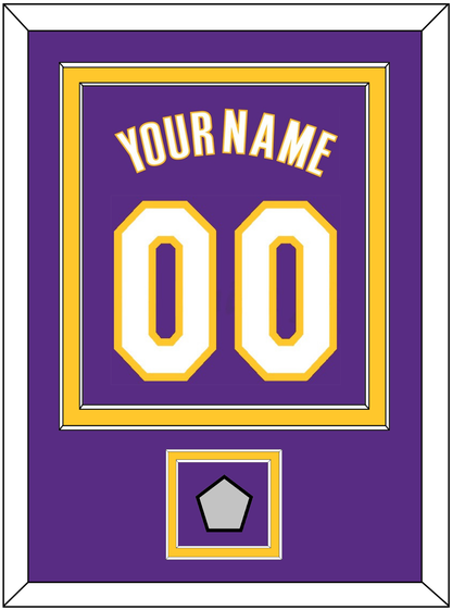 Los Angeles Name & Number With Finals Patch - Road Purple (1999-2004) - Signature Tier 2