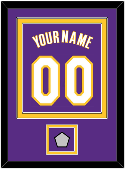 Los Angeles Name & Number With Finals Patch - Road Purple (1999-2004) - Signature Tier 2