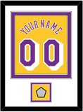 Los Angeles Name & Number With Champions Patch - Home Yellow (1978-1997) - Double Mat 1