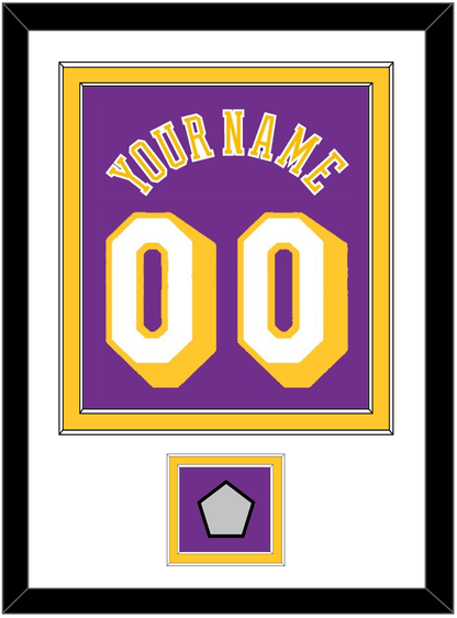 Los Angeles Name & Number With Champions Patch - Road Purple (1978-1997) - Signature Tier 1
