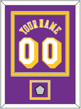 Los Angeles Name & Number With Champions Patch - Road Purple (1978-1997) - Double Mat 2