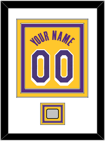 Los Angeles Name & Number With Finals Patch - Yellow Icon - Premier Tier 1