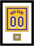 Los Angeles Name & Number With Trophy Patch - Yellow Icon - Triple Mat 1