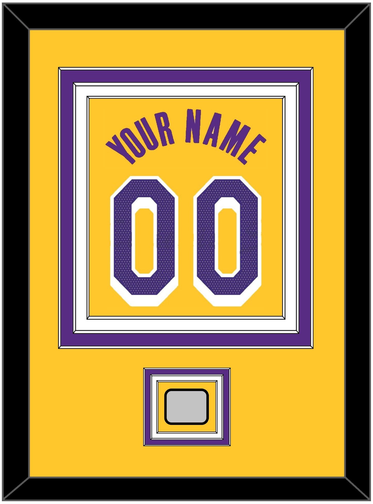 Los Angeles Name & Number With Trophy Patch - Yellow Icon - Premier Tier 2