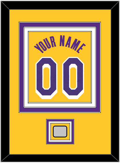 Los Angeles Name & Number With Champions Patch - Yellow Icon - Premier Tier 2