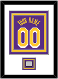 Los Angeles Name & Number With Finals Patch - Purple Statement - Triple Mat 1