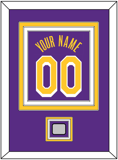 Los Angeles Name & Number With Trophy Patch - Purple Statement - Premier Tier 2