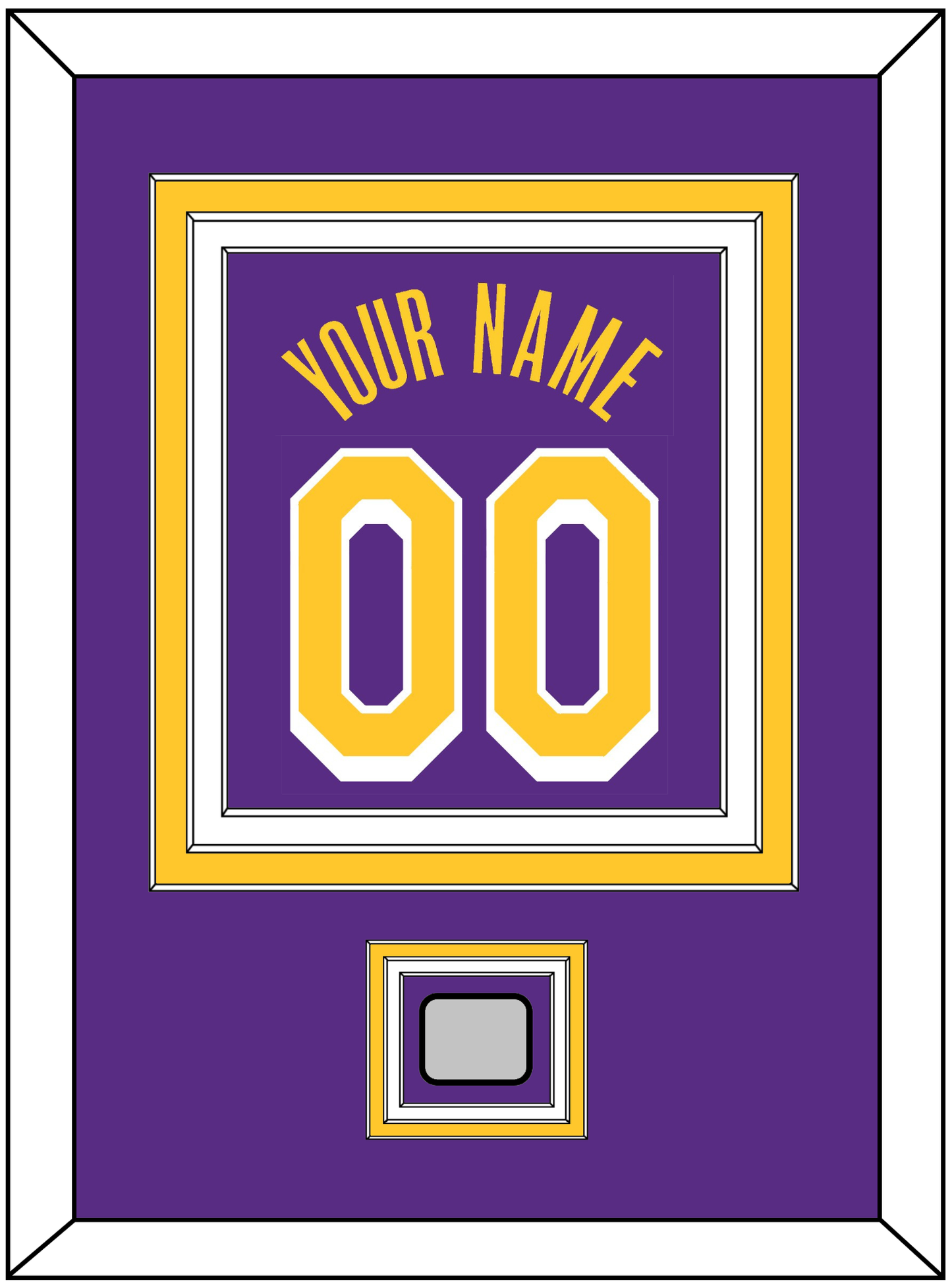Los Angeles Name & Number With Champions Patch - Purple Statement - Premier Tier 2