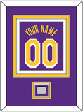 Los Angeles Name & Number With Finals Patch - Purple Statement - Triple Mat 2
