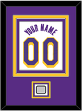 Los Angeles Name & Number With Trophy Patch - Alternate White (2002-2018) - Triple Mat 2