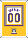 Los Angeles Name & Number With Trophy Patch - Alternate White (2002-2018) - Triple Mat 3