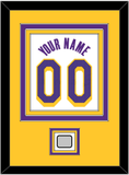 Los Angeles Name & Number With Trophy Patch - Alternate White (2002-2018) - Triple Mat 3
