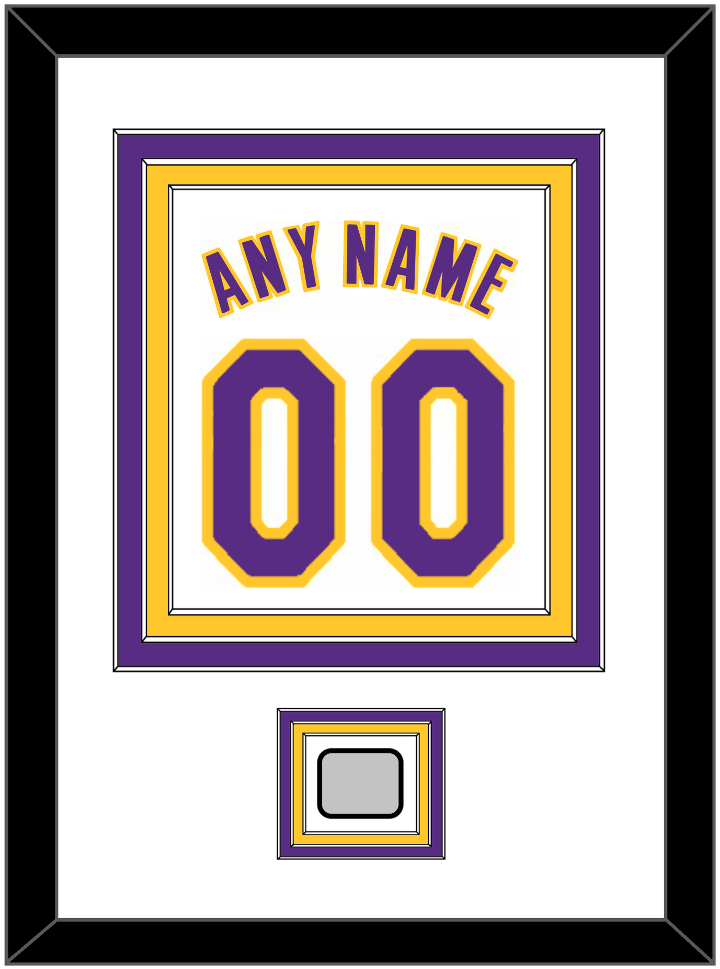 Los Angeles Name & Number With Trophy Patch - Alternate White (2002-2018) - Premier Tier 1