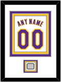 Los Angeles Name & Number With Trophy Patch - Alternate White (2002-2018) - Triple Mat 1