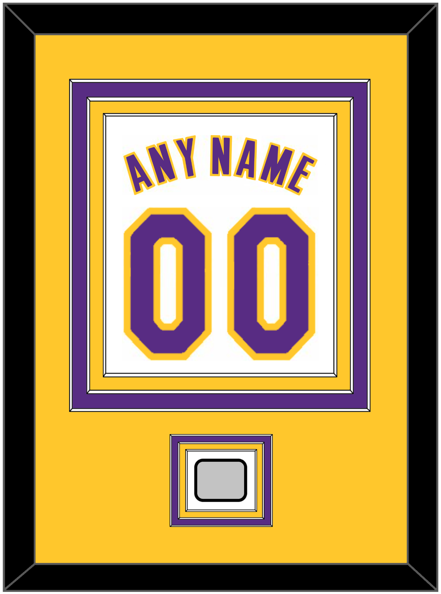 Los Angeles Name & Number With Finals Patch - Alternate White (2002-2018) - Premier Tier 3
