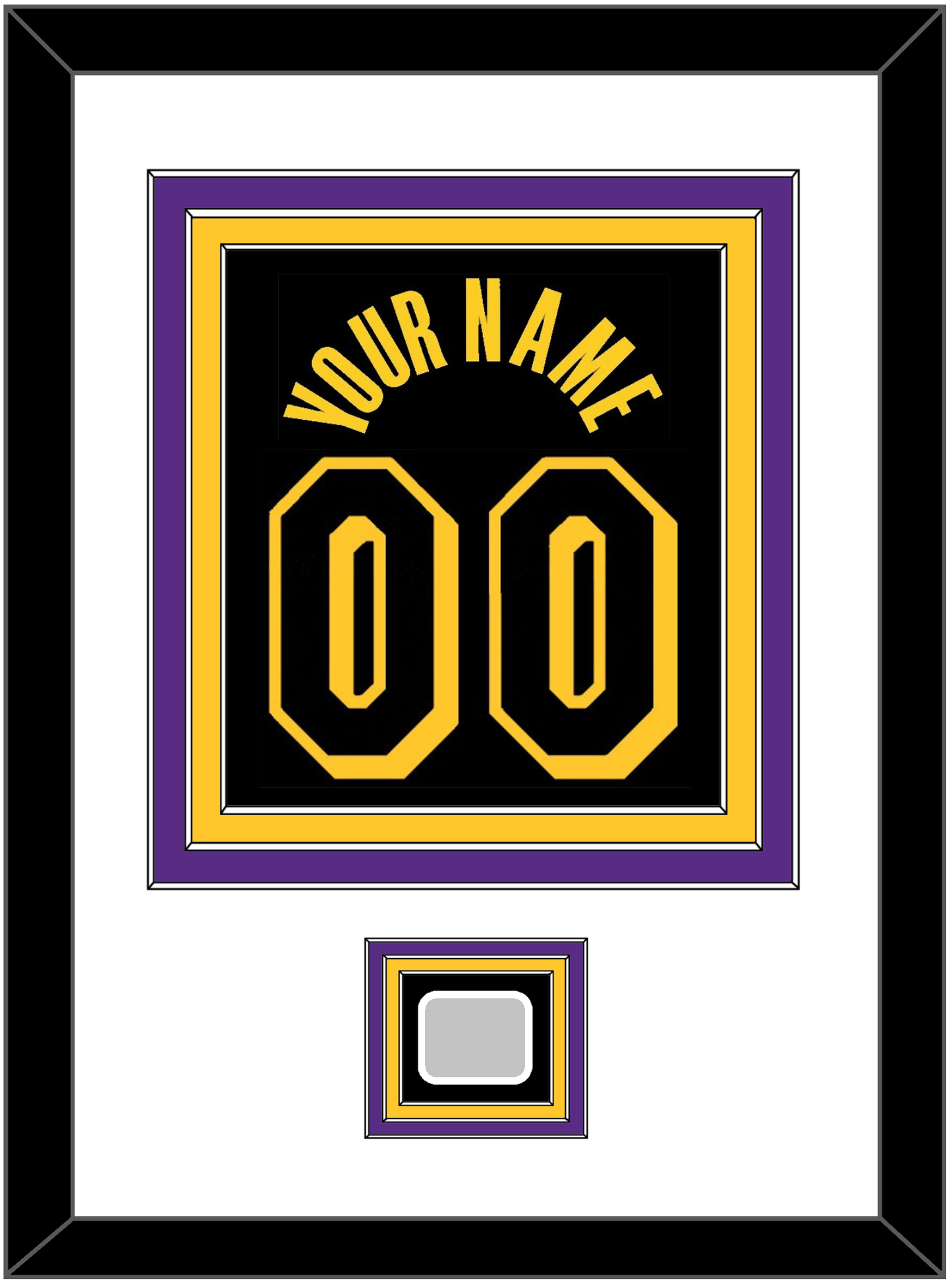 Los Angeles Name & Number With Champions Patch - Black Mamba (2017-2018, 2020) - Premier Tier 1