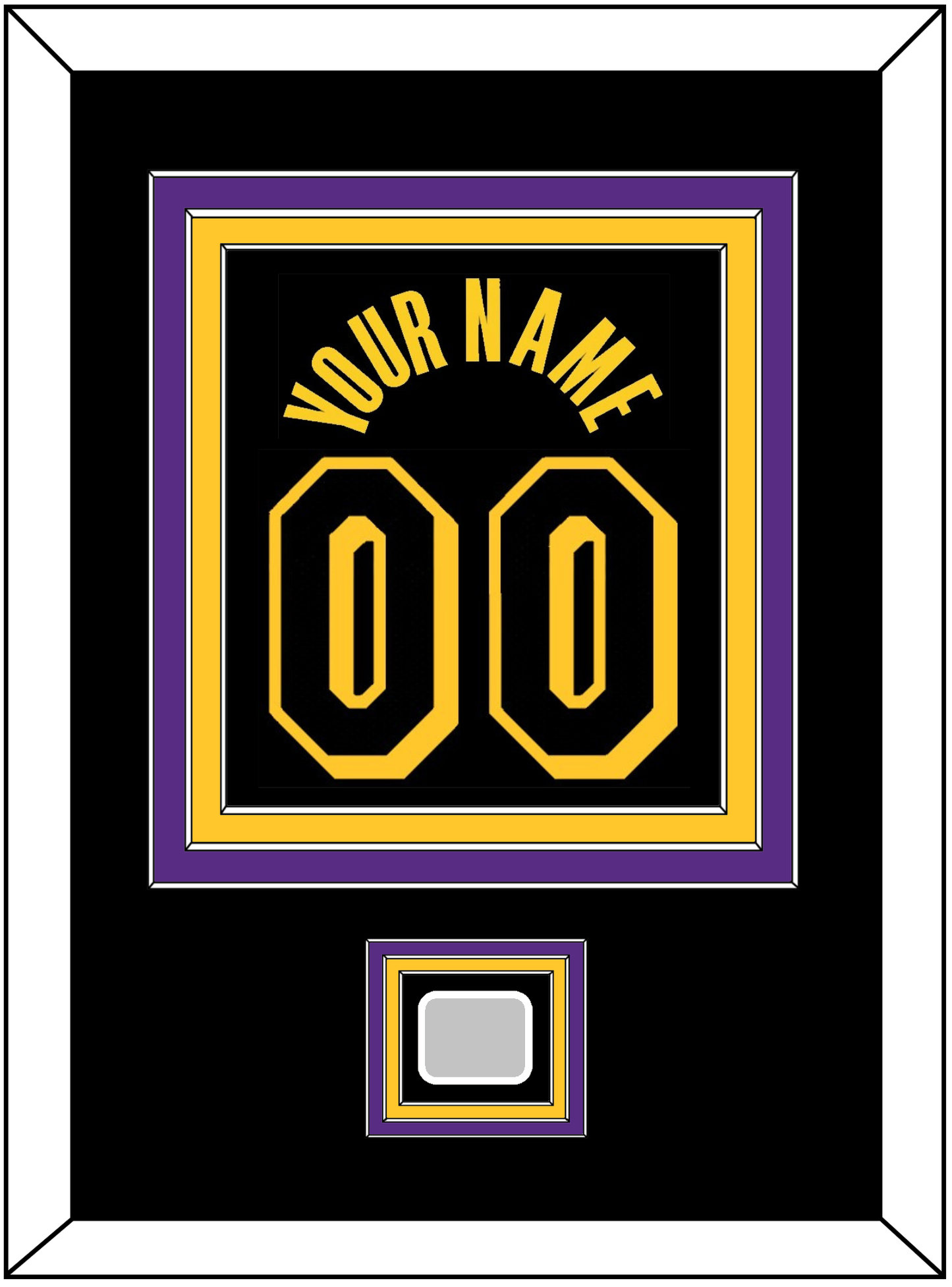 Los Angeles Name & Number With Finals Patch - Black Mamba (2017-2018, 2020) - Premier Tier 2