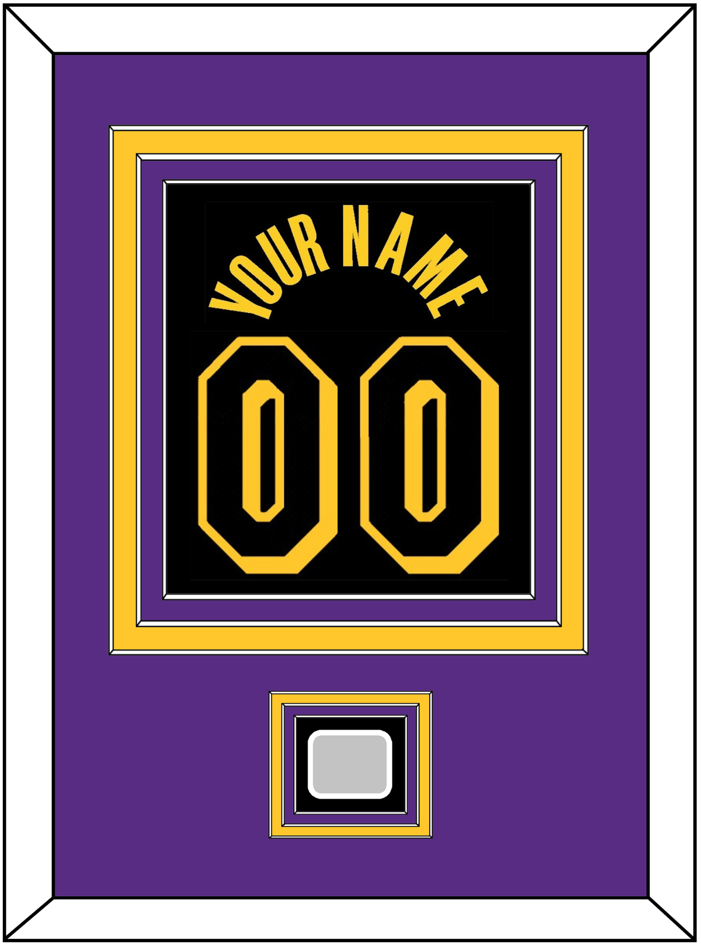 Los Angeles Name & Number With Trophy Patch - Black Mamba (2017-2018, 2020) - Premier Tier 3