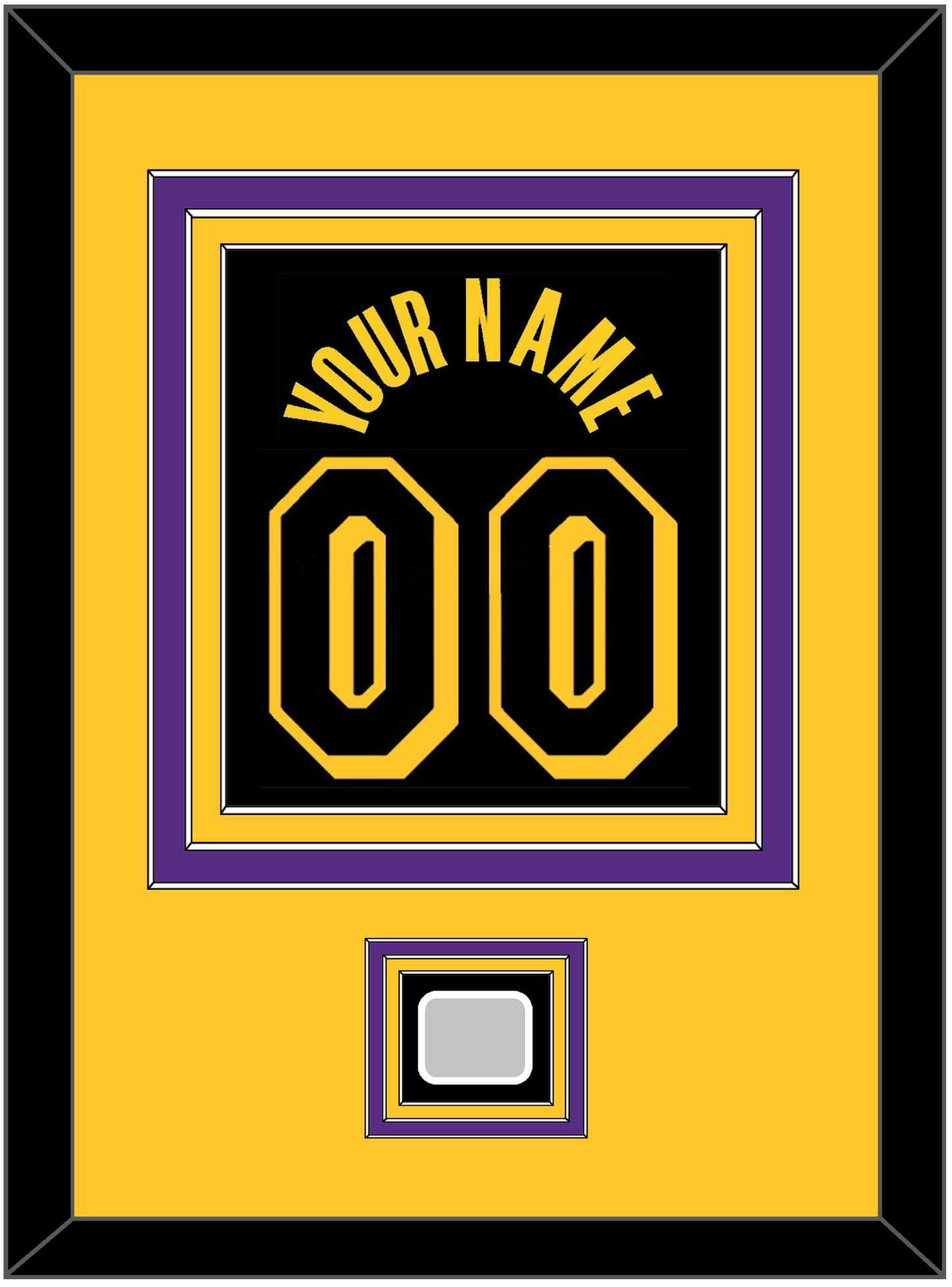 Los Angeles Name & Number With Champions Patch - Black Mamba (2017-2018, 2020) - Premier Tier 4