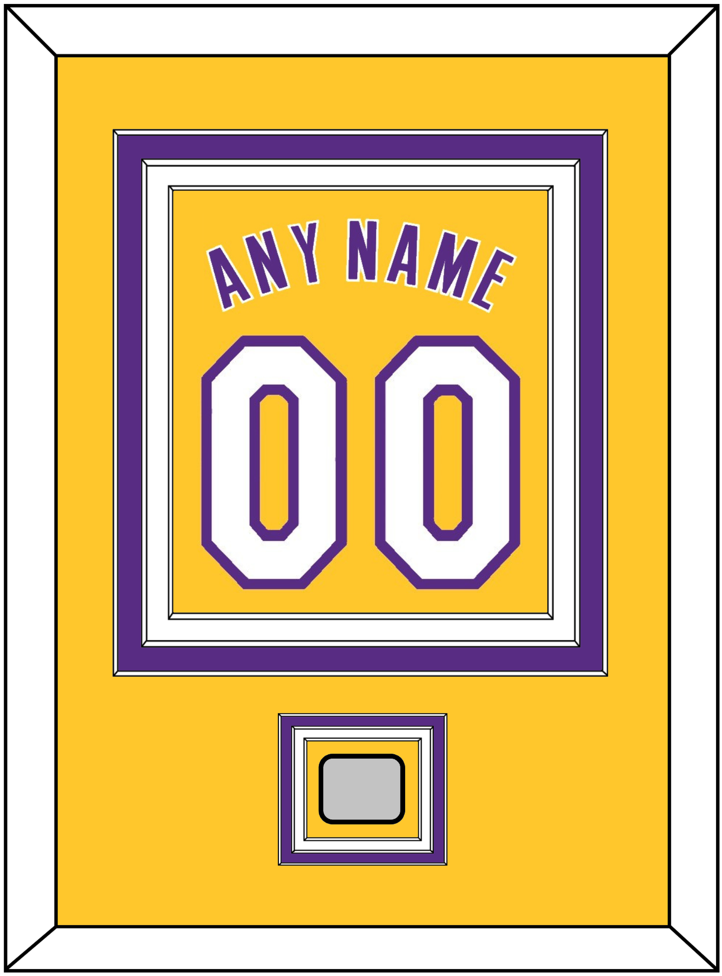 Los Angeles Name & Number With Champions Patch - Home Yellow (1999-2018) - Premier Tier 2